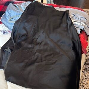 Banana Republic Black Satin Slip Skirt